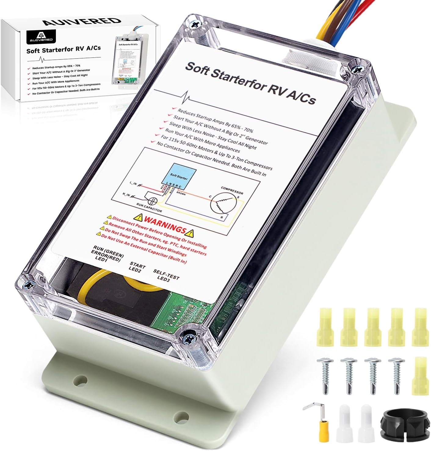 Soft Start for RV Air Conditioner - Soft Starter for RV, Van, Camper, Trailer Air Conditioner - Easy Start an A/C & Appliances on RV Power with a Small Generator