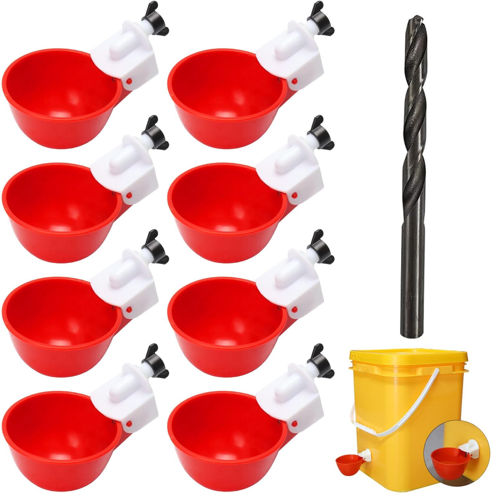 MasXirch Bicchiere Automatico per Pollo, Tazza per Abbeveratoio per