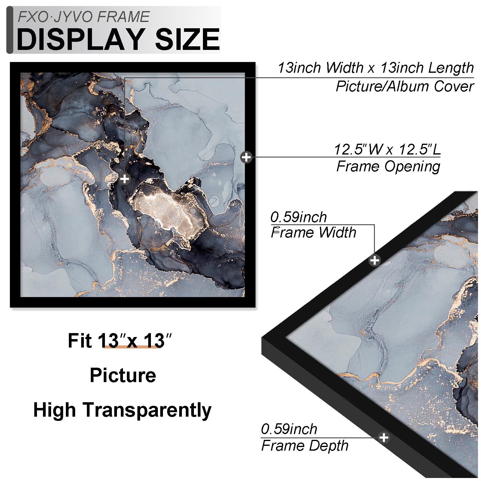 Amazon.co.jp: Fxojyvo 13x13インチ フレーム 写真用 ポスター用