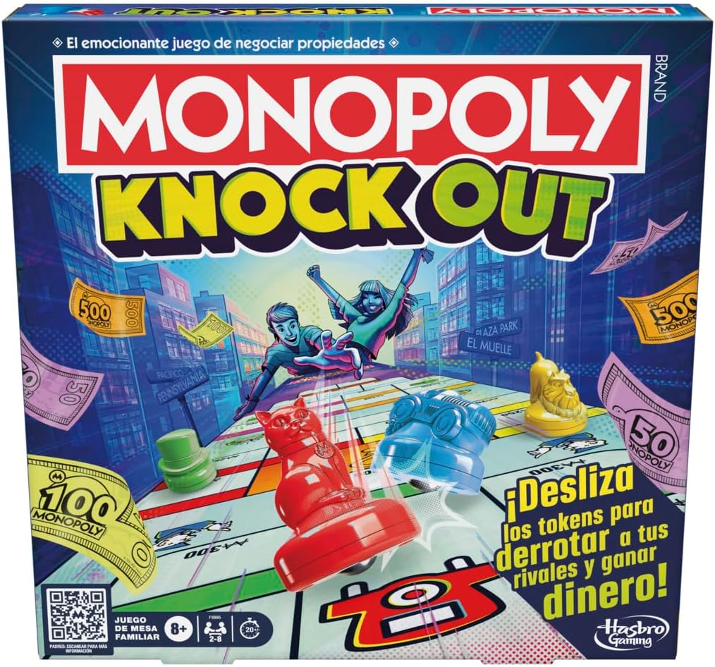 Monopoly Knockout Game for Kids, Teens and Adults