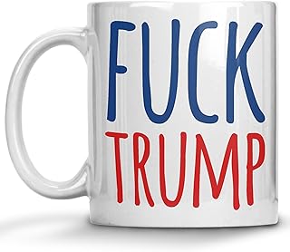 Funny Fuck Political Coffee Mug Anti President AF RESIST Mug Funny Letter Print Gift Humorous Sarcastic Cozy Novelty Coffee Mug Tea Cup Gift 11oz 15oz White Ceramic Mug