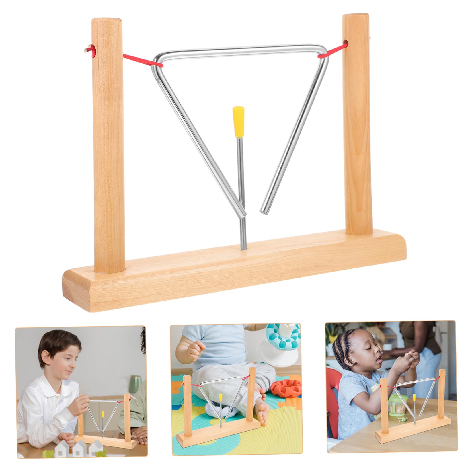 UPKOCH Instrumento Musical Triangular Percusión de Campana Triangular de Metal Juguete Educativo para Niños Y Niñas