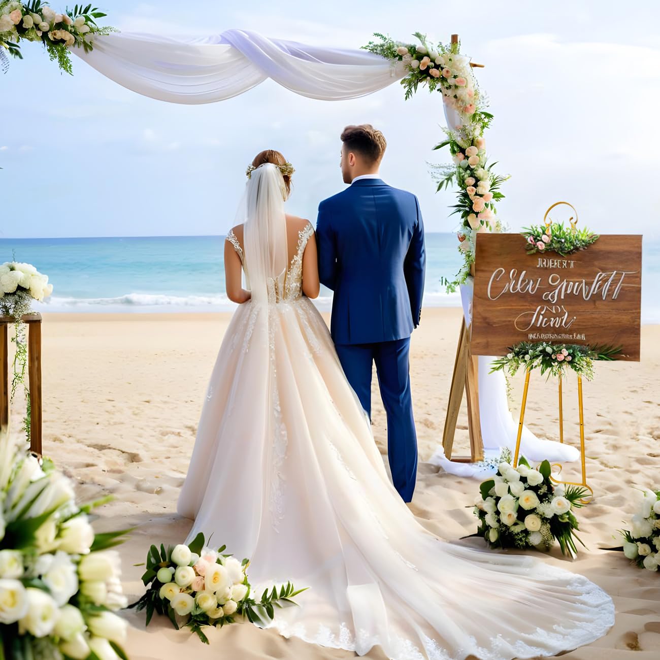 Chevalet d'artiste - 135 cm - Réglable - Trépied de table - Écran de peinture sur toile - Facile à plier - Pour studio de mariage - Pour poster intérieur et extérieur - Doré