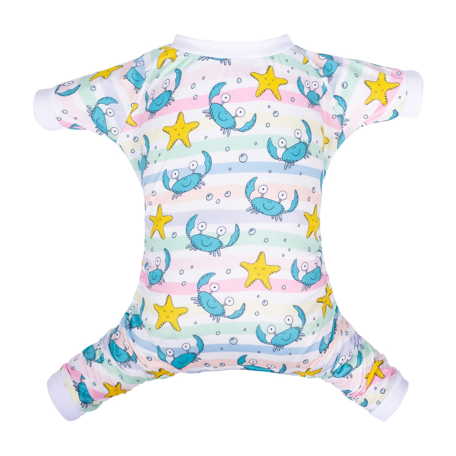 CuteBone Small Dog Pajamas Shirt Stretchy Summer Puppy Pjs Soft Cat Onesies Pet Clothes for Daily Wear DA22L