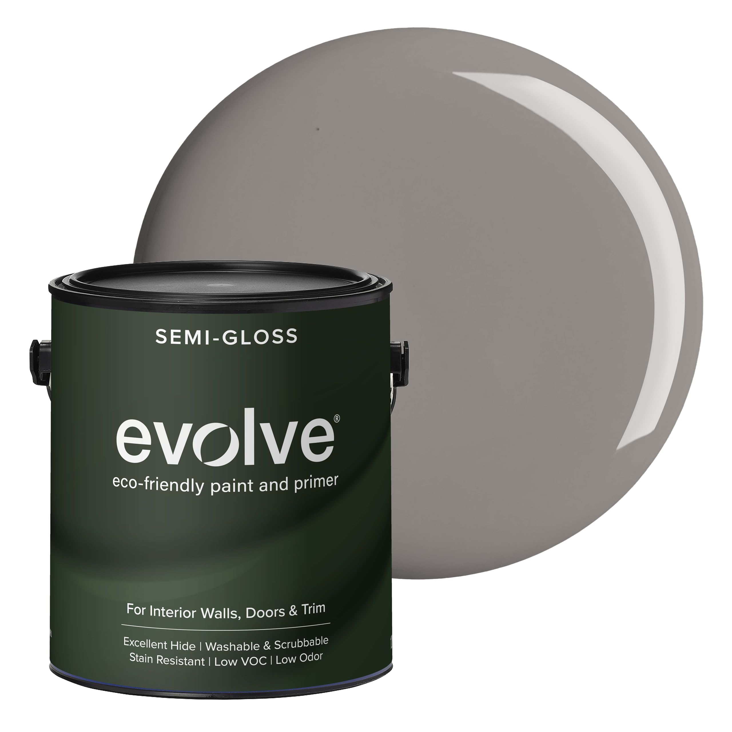 Evolve Interior Paint & Primer, Semi-Gloss Sheen (Tailored Slate), 1 Gallon