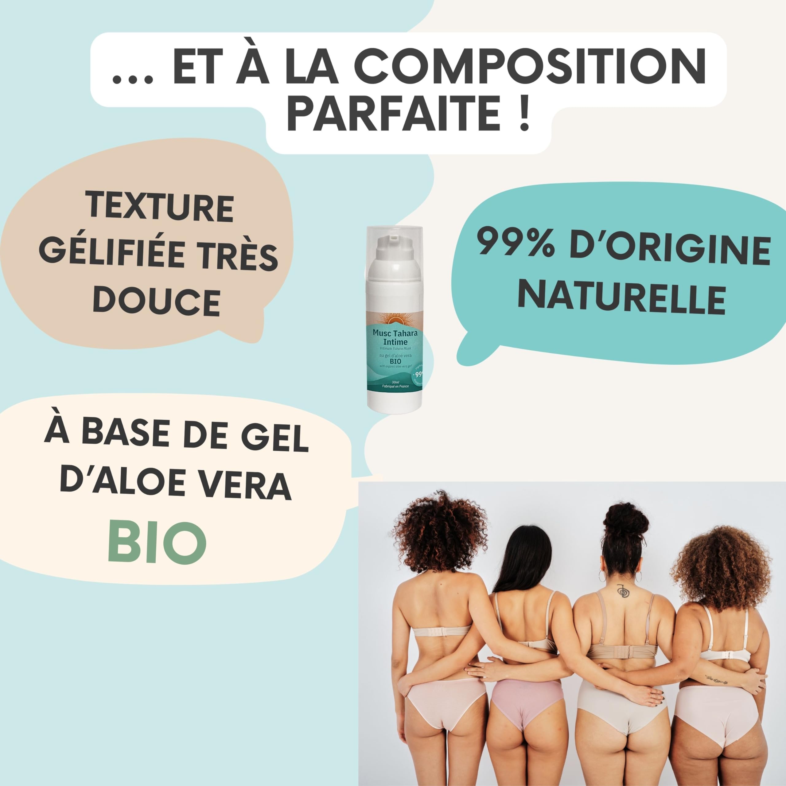 Gel Intime Féminin BIO Au Musc Naturel Hymaë - 99% Naturel - Senteur Rose - 30ml