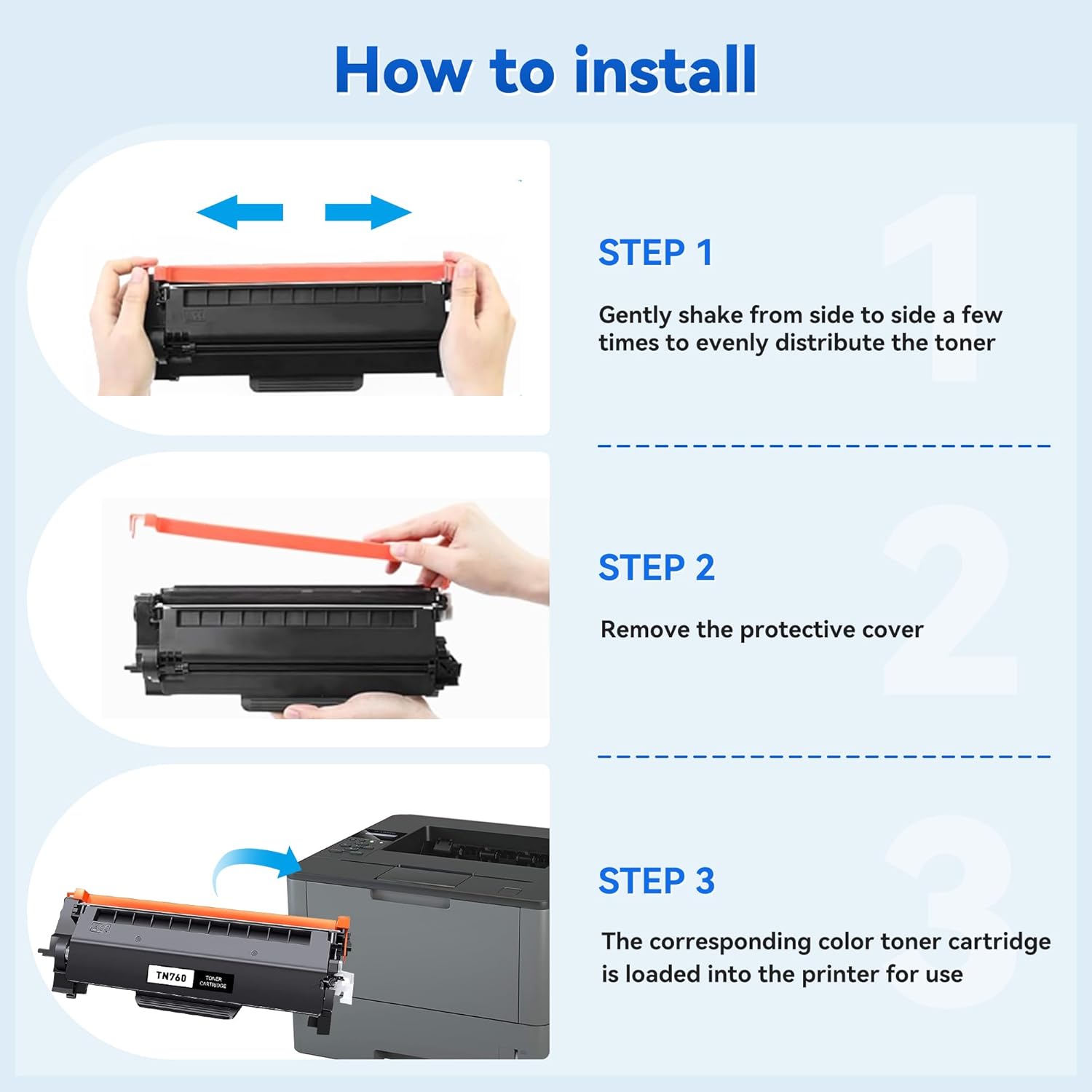 TN760 Toner Cartridges Black 2-Pack Compatible for Brother TN760 TN730 TN-760 TN-730 Toner Cartridges High Yield Compatible for Brother HL-L2350DW L2395DW L2370DW MFC-L2750DW MFC-L2710DW DCP-L2550DW