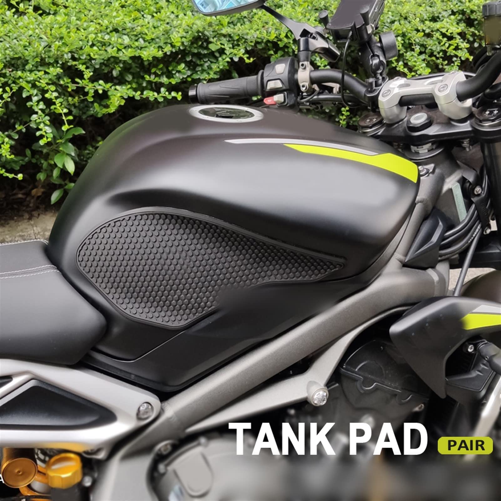 DFFMQSJ Protezione Serbatoio Carburante Moto Compatibile con Triumph Daytona 675/R Street Triple 765 R/RS, Protezioni Laterali Antiscivolo per