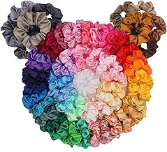 WEXUS Hair Scrunchies, Satin Silk Scrunchies, Silky Curly Hair Accessories for Women, Hair Ties Ropes for Teens, Girl’s Birthday Thanksgiving Christmas Gift Multicolor Pack Of (12)