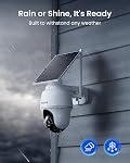 REOLINK Soalr Caméra de sécurité en plein air sans fil, Pan Tilt 360° Vue panoramique, 2K+ vision nocturne couleur, 2.4/5GHz WiFi Caméra Surveillance Exterieur, Home Hub Compatible, Argus PT + Panneau solaire 5MP vision nocturne couleur, 2.4/5GHz double-bande WiFi, Sma