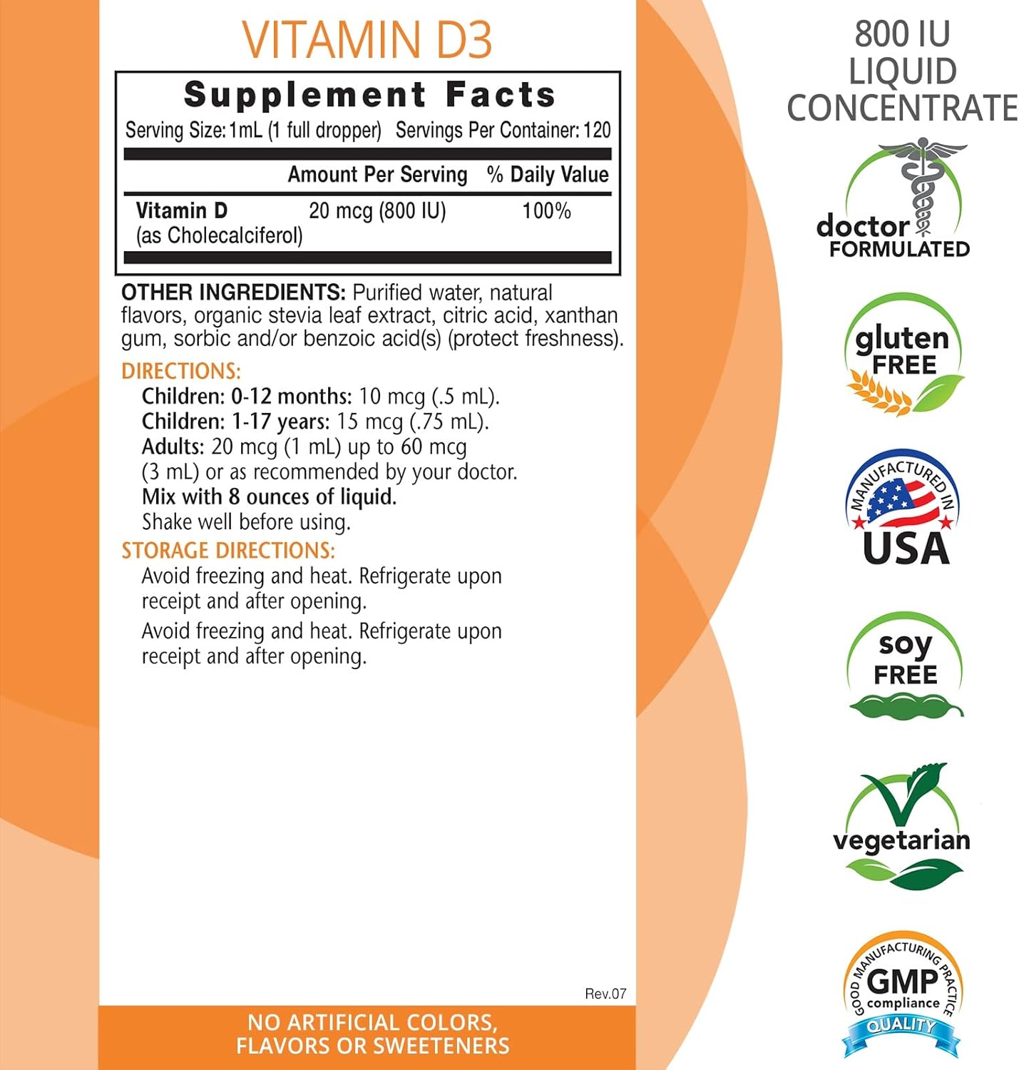 Eniva Health Liquid Vitamin D (D3) | Dr. Formulated for Rapid Absorption (120 mL)