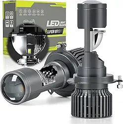 2 pcs Farol com Dissipador de Calor, 6000 K 1 Par Lâmpada H4 LED Projetor, Kit Ultra Lâmpada LED, 130 W Lâmpada de Farol Super Brilhante, Faróis de Carro