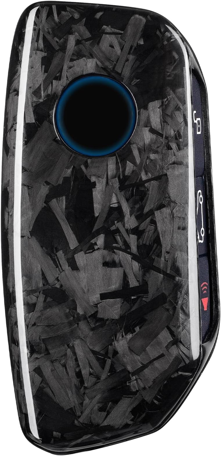 T-carbon Real Fiber Key Fob Cover Fits for BMW, Key Fob Protector Compatible with BMW 7 Series, i5 i7 iX X1 X5 X6 X7 XM 2023-2024 Car Remote Control Key