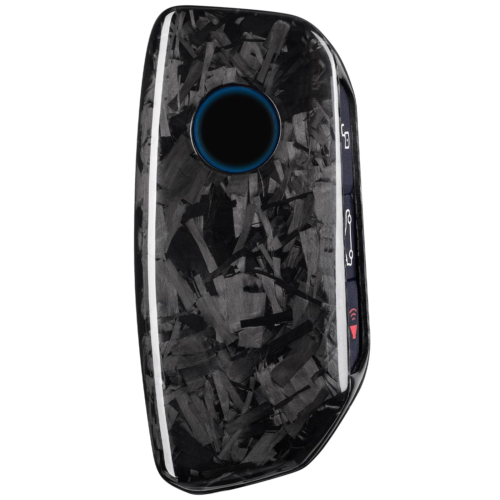 T-carbon Real Fiber Key Fob Cover Fits for BMW, Key Fob Protector Compatible with BMW 7 Series, i5 i7 iX X1 X5 X6 X7 XM 2023-2024 Car Remote Control Key