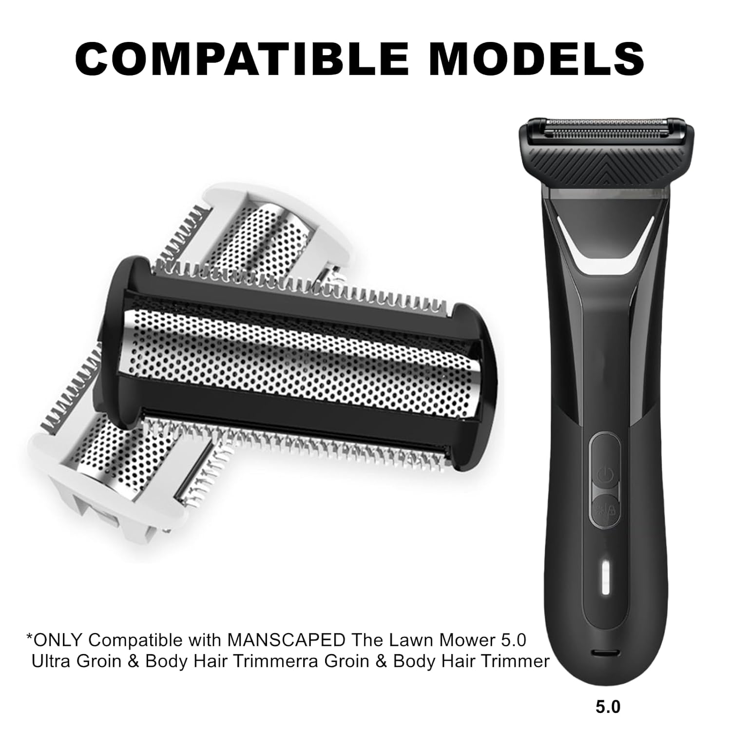 2 Pack Foil Replacement Blades Compatible with Manscaped The Lawn Mower 5.0 Ultra Groin & Body Hair Trimmer,Stainless Steel Foil Blades for Smooth and Close Shaving. - Image 7