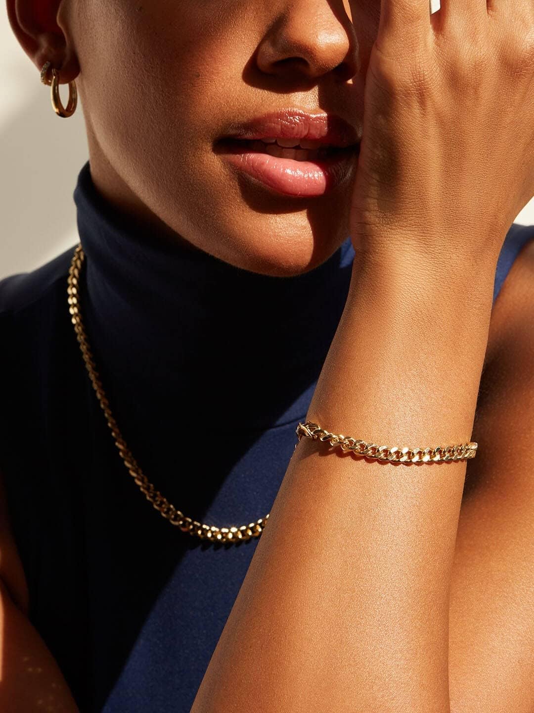 4mm 6mm Miami Cuban Link Chain 14K REAL Gold Plated 316L Stainless Steel Solid Necklace Bracelet for Womens Mens(Double Safety Clasp, Custom Box and Pouch Packing, Christmas Gift) - Image 3