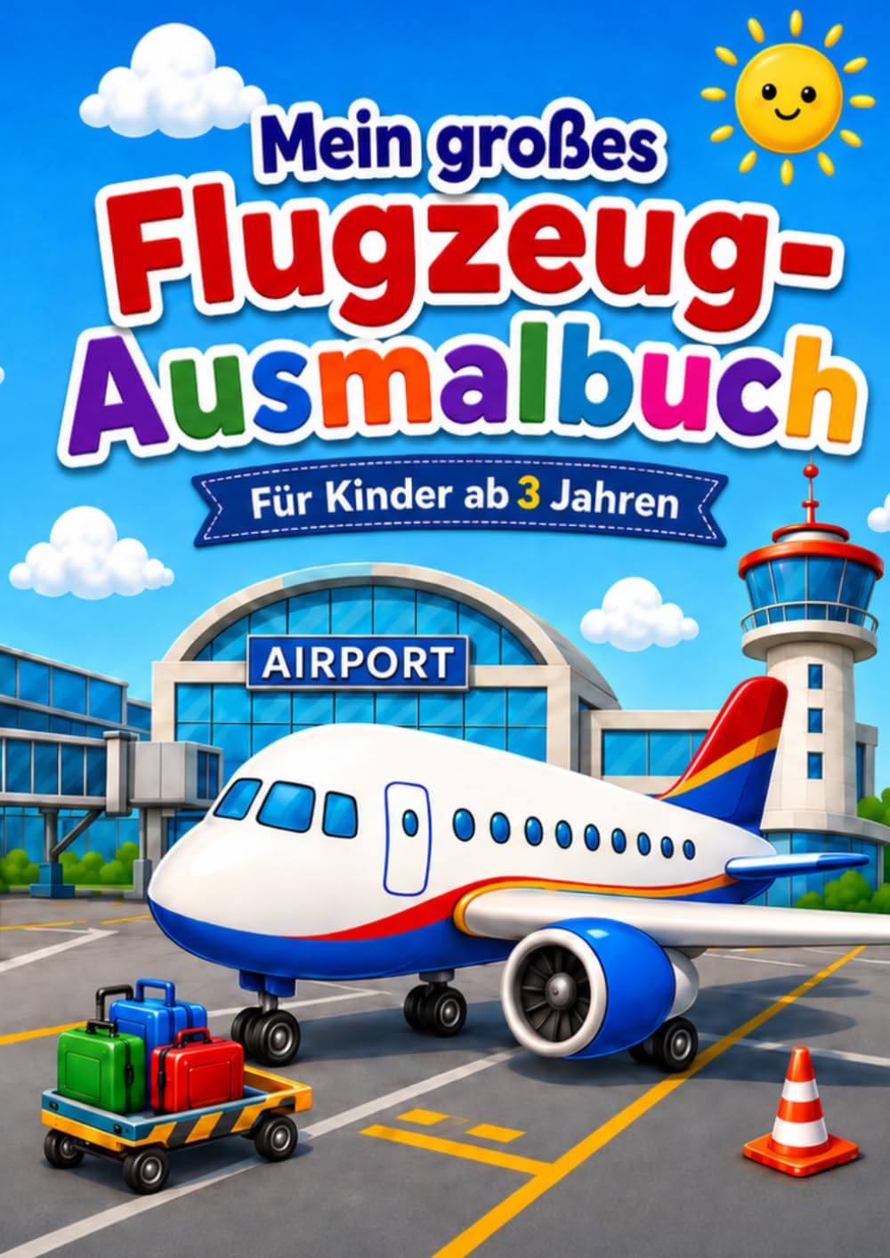Mein großes Flugzeug-Ausmalbuch: Für Kinder ab 3 Jahren