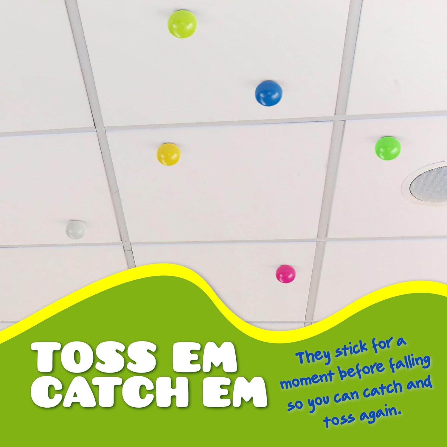 Glorbs Sticky Stress Balls - Fidget Toys Pack of 8 - Glow in The Dark Stress Ball - Sticks to Ceiling and Wall - Stress Relief Gifts, Party Favors, Squishy Toys, Anxiety Relief Stress Balls for Adults