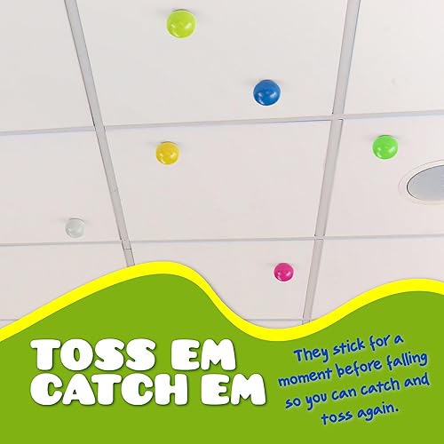 Miniatura 5 de Bolas adhesivas para el estrés paquete de 8 unidades juguetes sensoriales que brillan en la oscuridad se pegan al techo y la pared regalos para