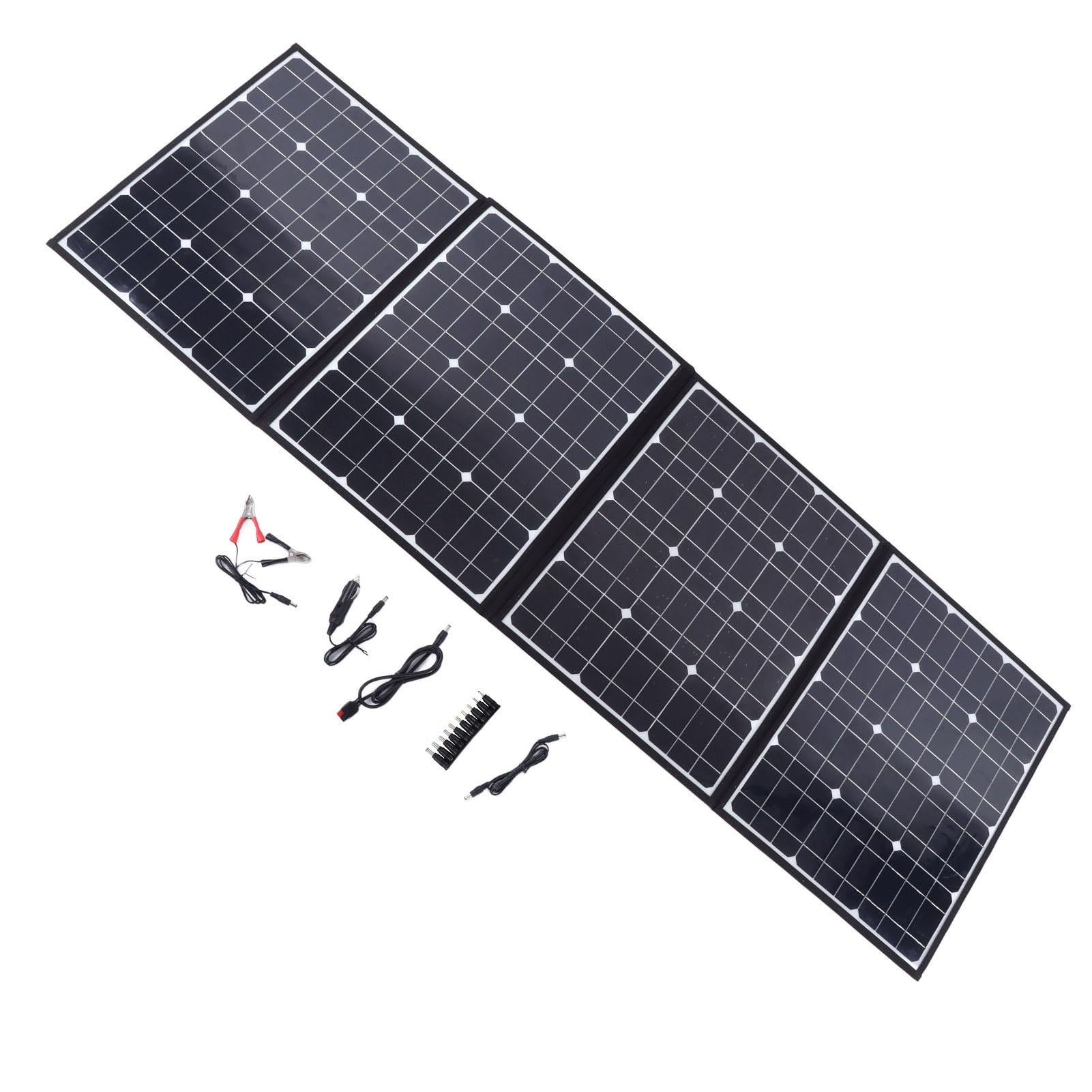 Panel Słoneczny 150 W z Portem Typu C i 2 Wyjściami USB Szybkie ładowanie Przenośna ładowarka Słoneczna, Wodoodporny Panel Słoneczny na Kemping