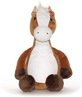 Brown Baby Stat Horse Embroidery Personalized Stuffed Animals, Birth stat stuffed animals, baby arrival gift, Baby shower gift