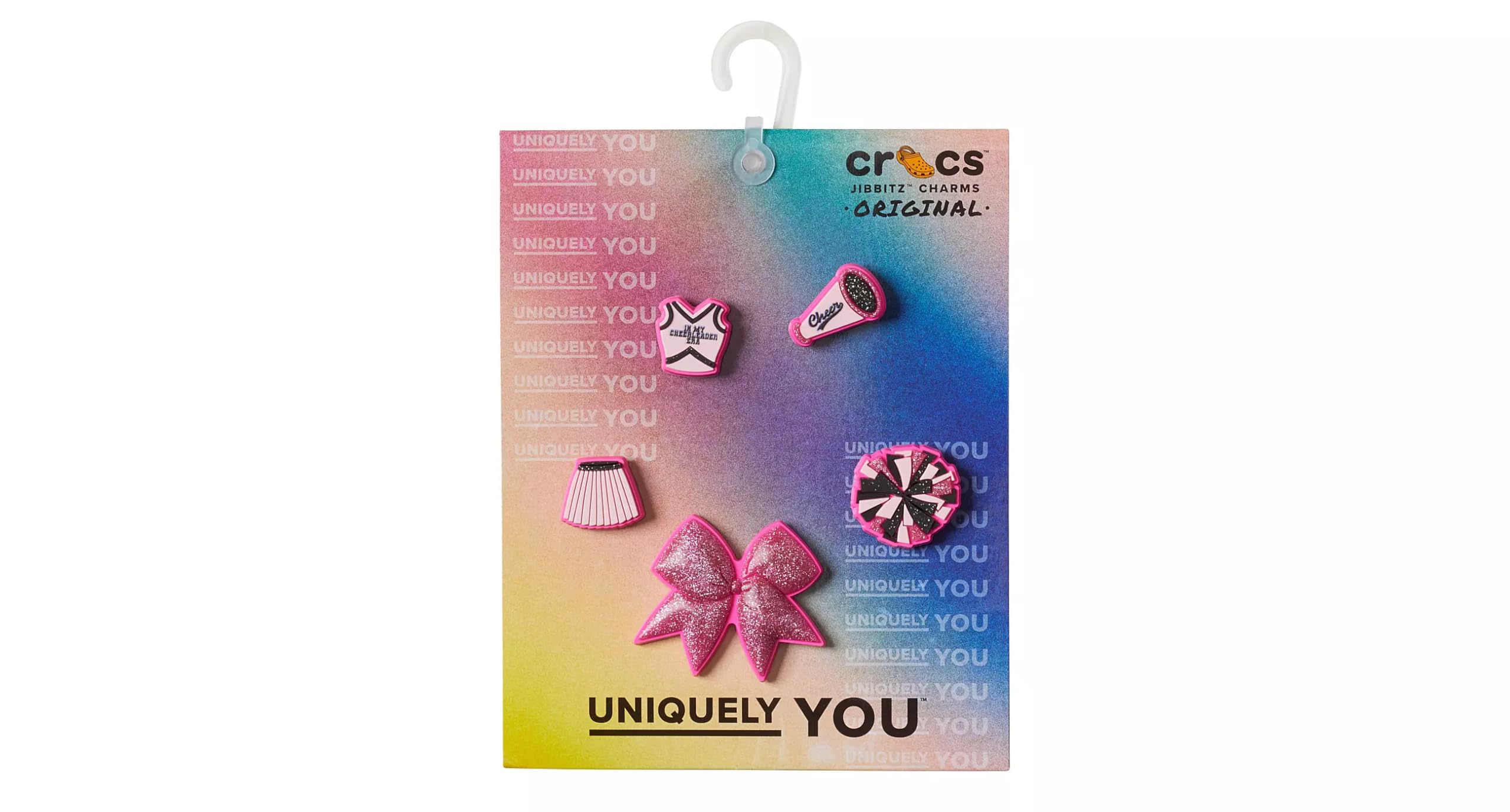 Crocs Unisex Cheerleading 5-pak zawieszek do butów, jeden rozmiar, wielobarwny, Rozmiar Uniwersalny