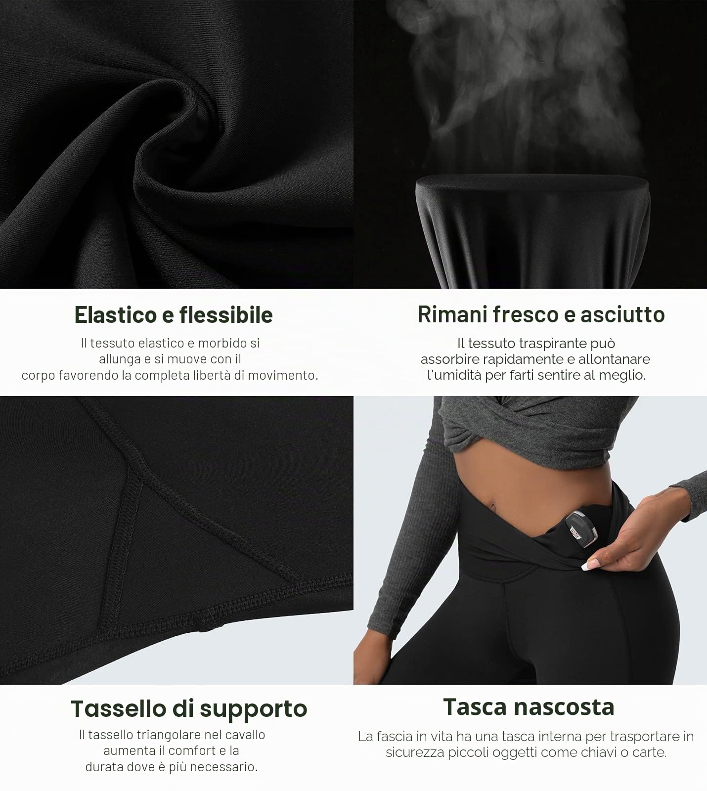 LAPASA Leggings Yoga Donna a Vita Alta, Elasticizzati e Traspiranti | Leggings a vita alta, morbidi ed elasticizzati, ideali per yoga, palestra, allenamento e tempo libero.