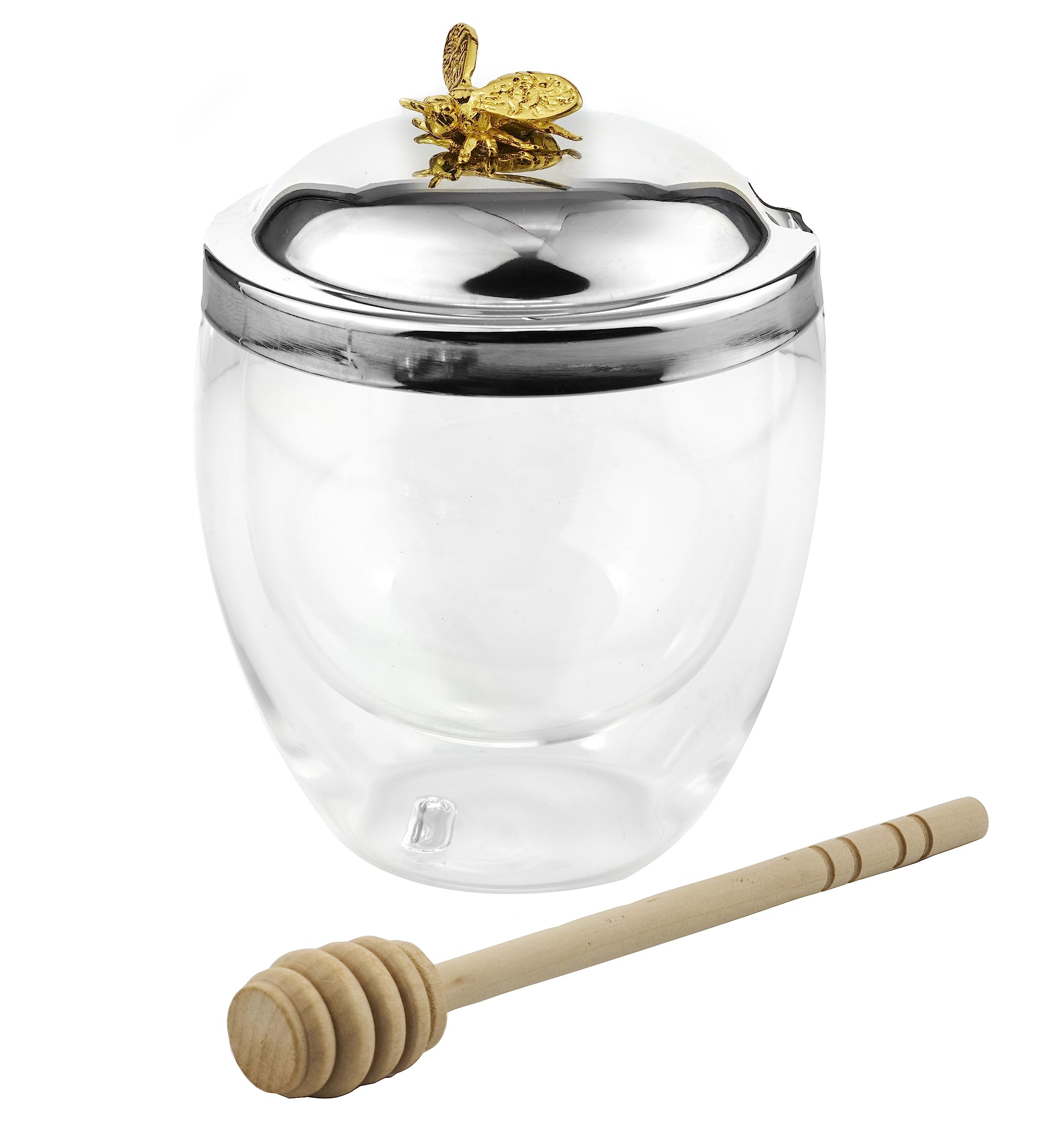 Godinger Jam Jar With Spoon, Honey Dish With Dipper Spoon - View #6