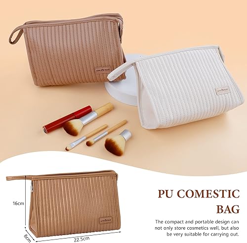 Miniatura 6 de DEWEL Bolsa de maquillaje, marrón (Brown-1), Sencillo