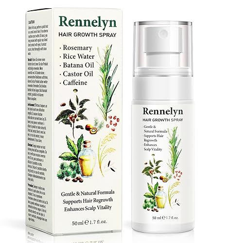 Spray de aceite natural para el crecimiento del cabello aceite de batana de ricino de romero con loción de agua de arroz para engrosamiento del