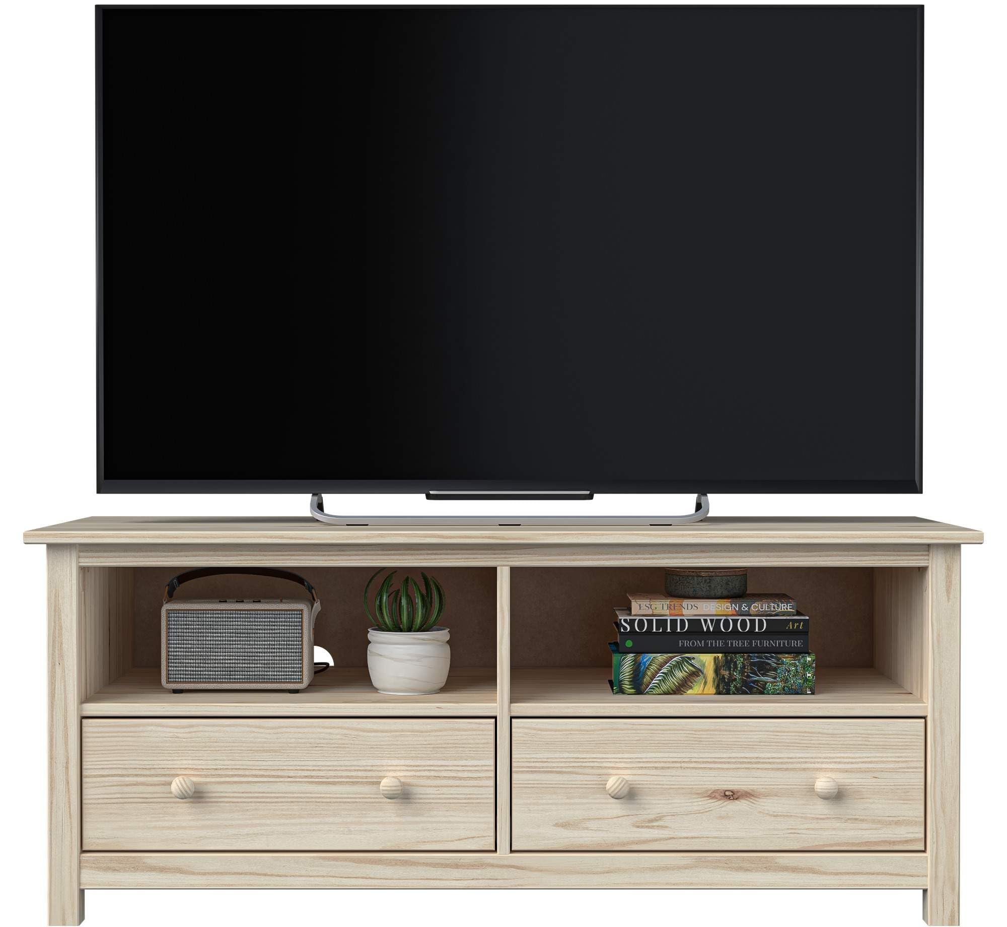 Amazon.com: Handcrafted Solid Oak TV Stand Entertainment Center ...