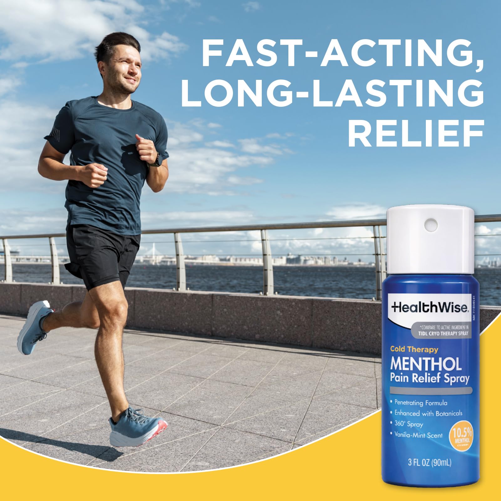 HealthWise 10.5% Menthol + Vanilla Mint Scent Pain Relief Spray — Amazon image 5