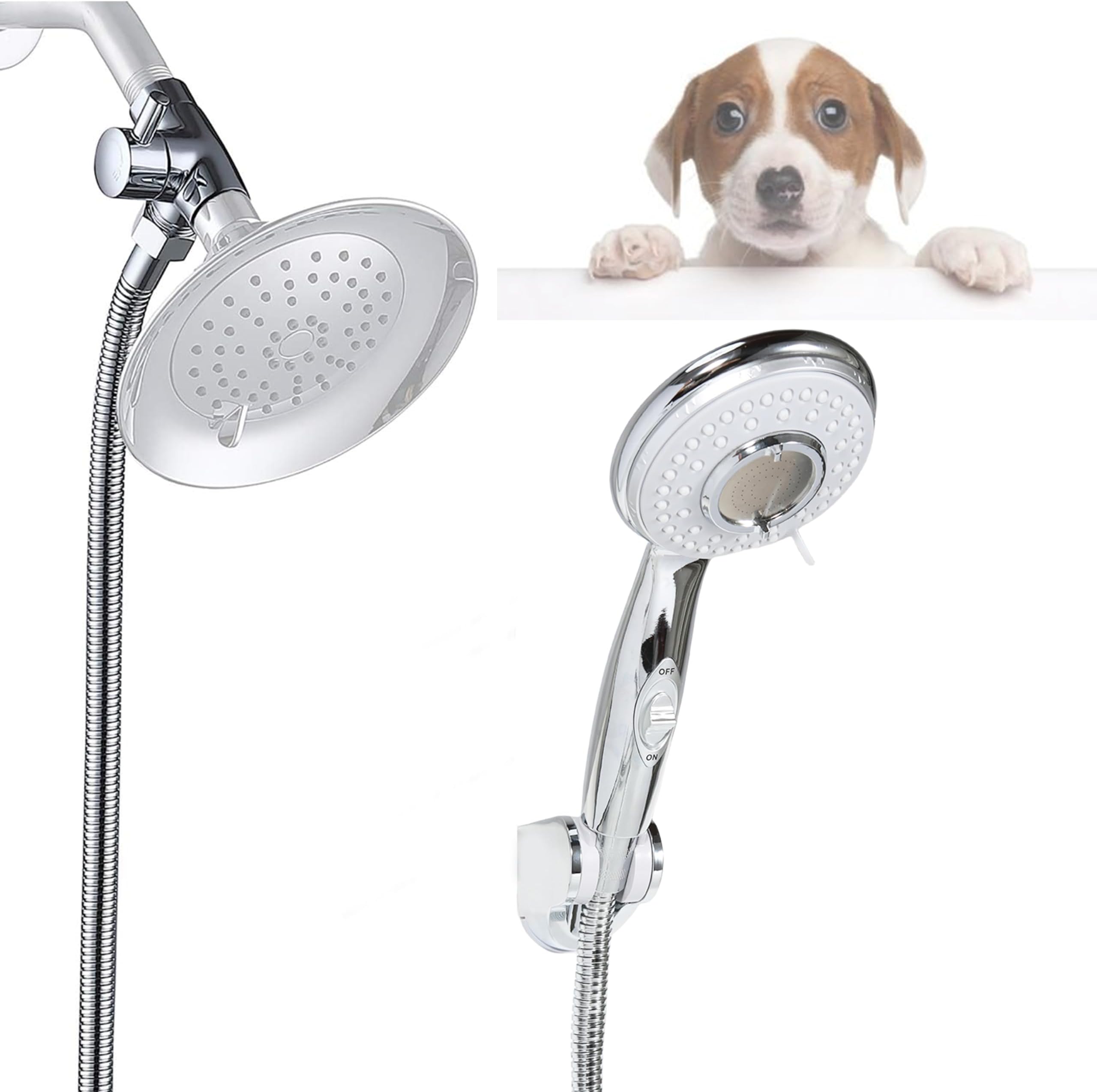 Single Tap Pets Shower Spray Hose Head Dog Bath Tub Washing Holder Attachment