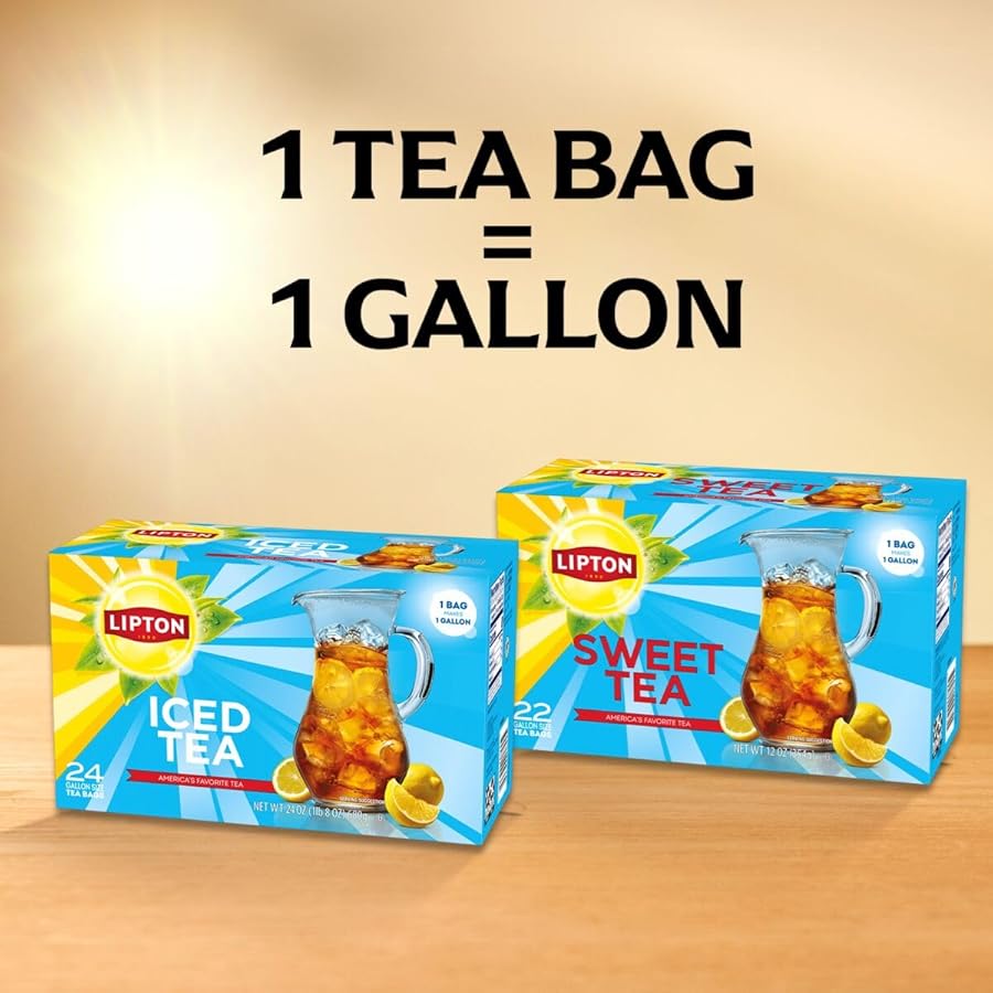 Lipton Unsweetened Iced Tea Bags, Gallon-Sized Zero Calories, 24 Total Tea Bags - image 8
