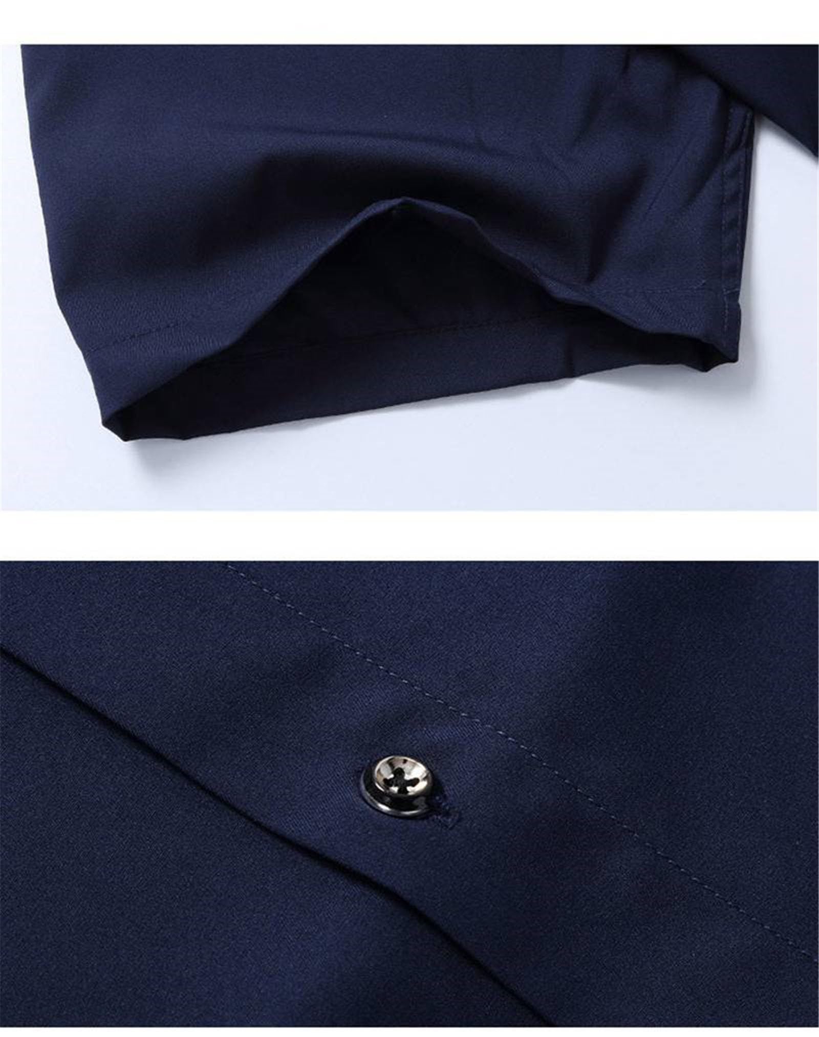 Camisas de vestir de boda para hombre, manga corta, talla grande, formal