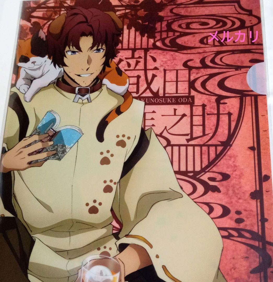 文豪ストレイドッグス　太宰治　織田作之助　坂口安吾　黒の時代　スクエア缶バッジ 文スト」猫と戯れる太宰治、織田作之助、坂口安吾がキュート