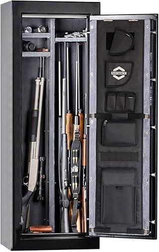 Miniatura 6 de RAYMACE Organizador de panel de puerta seguro para armas de 10 pulgadas de ancho x 46 pulgadas de alto, ancho ajustable a 13 pulgadas, solución de