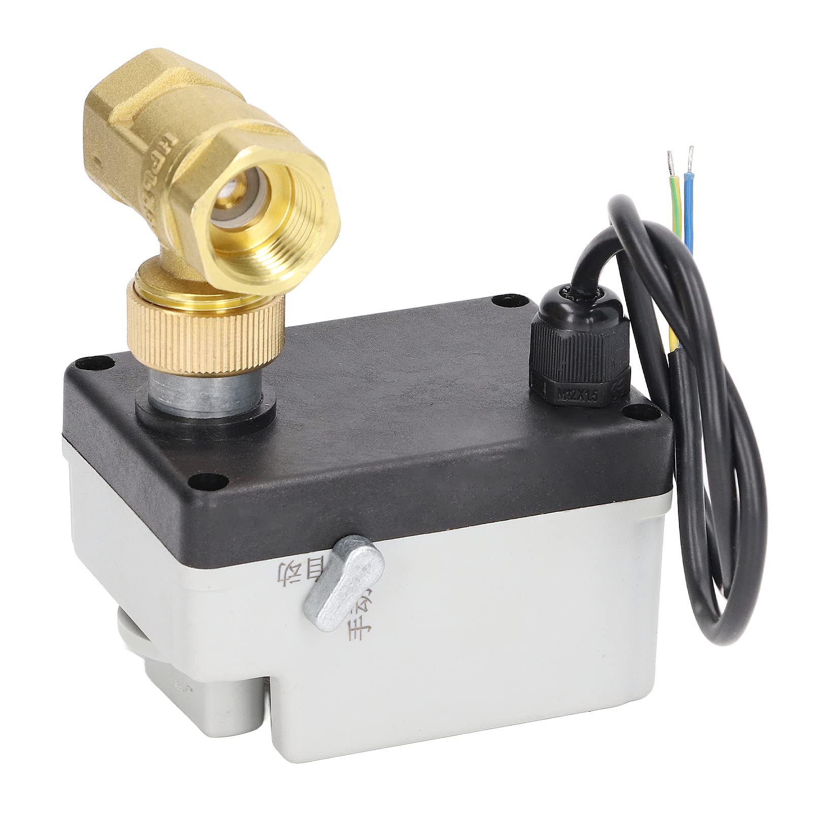Valvola a Sfera Motorizzata da 1/2", DN15 DC 12V‑24V Valvola a Sfera in Ottone Normalmente Chiusa con Configurazione a 2 Fili, Attacco Completo per Sistemi Idrici Domestici, Sistemi di Automazione