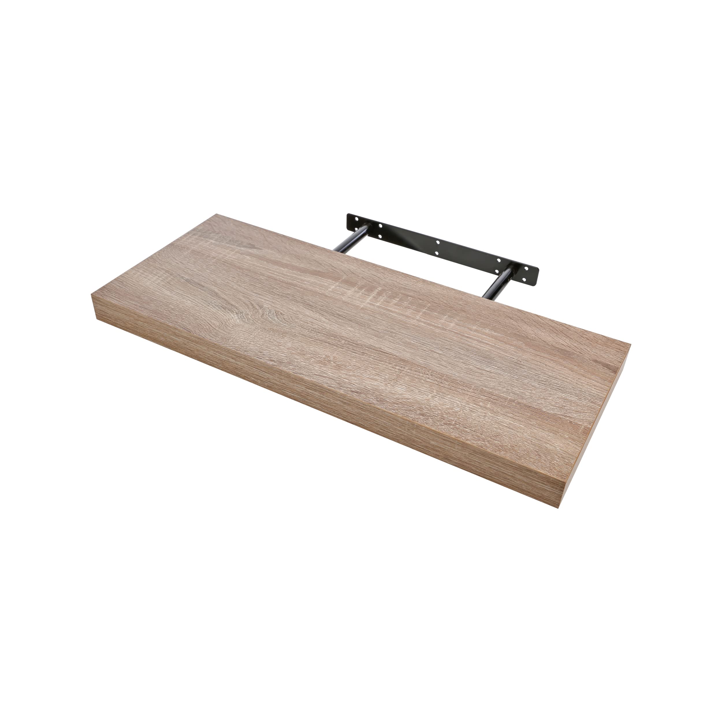 Etrexonline Estante de Pared 25x25x4cm Color Wengue, Balda Flotante Pared de Madera Fijación Invisible, Estantes de Almacenamiento Decorativos, Ideal para Salón, Habitación, Pasillo, etc.. — view 12