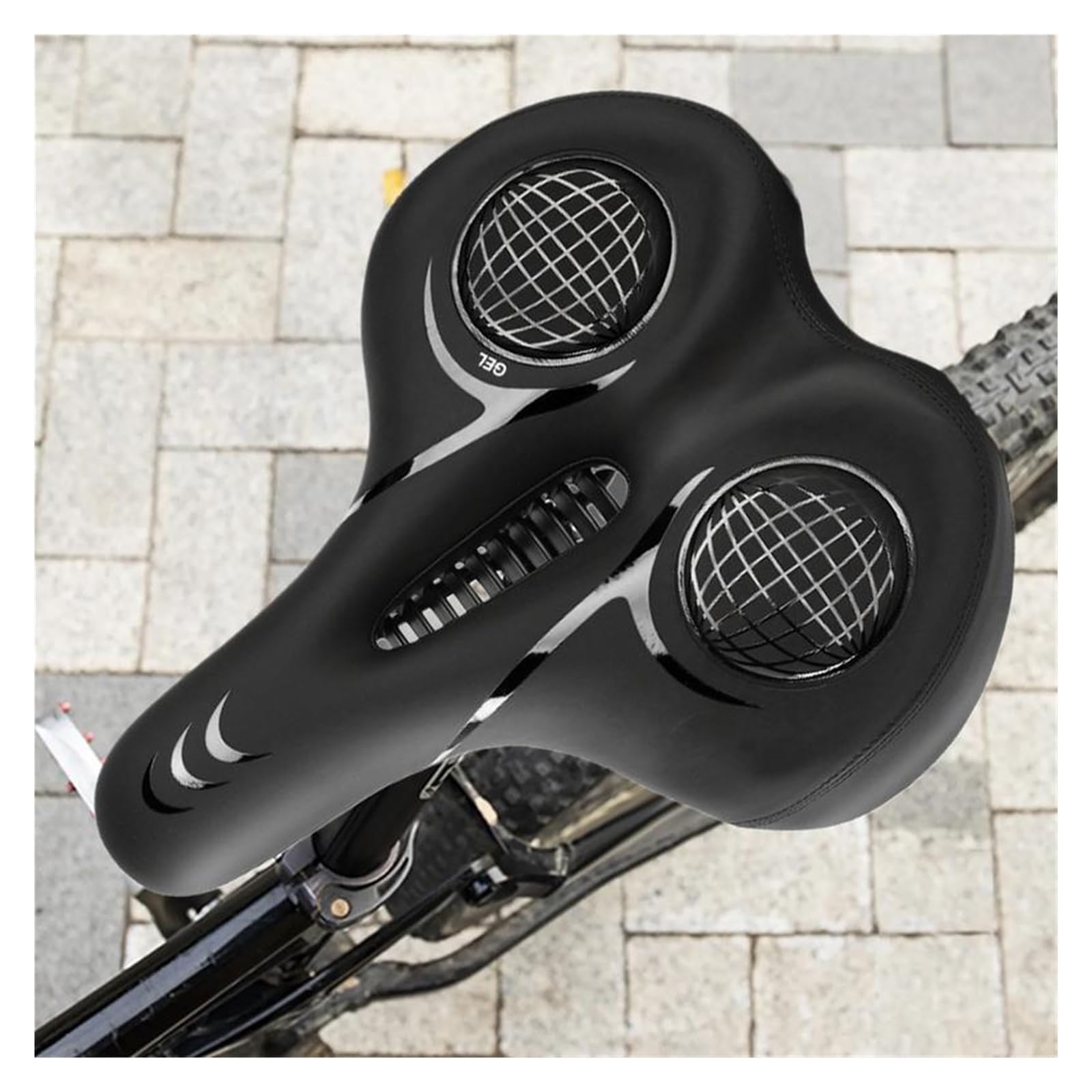 Fahrradsattel Sitz for Fahrrad, weicher for Radfahrer, stoßdämpfender Fahrradstützsattel, gepolstertes Fahrradsitzkissen for Männer und Frauen