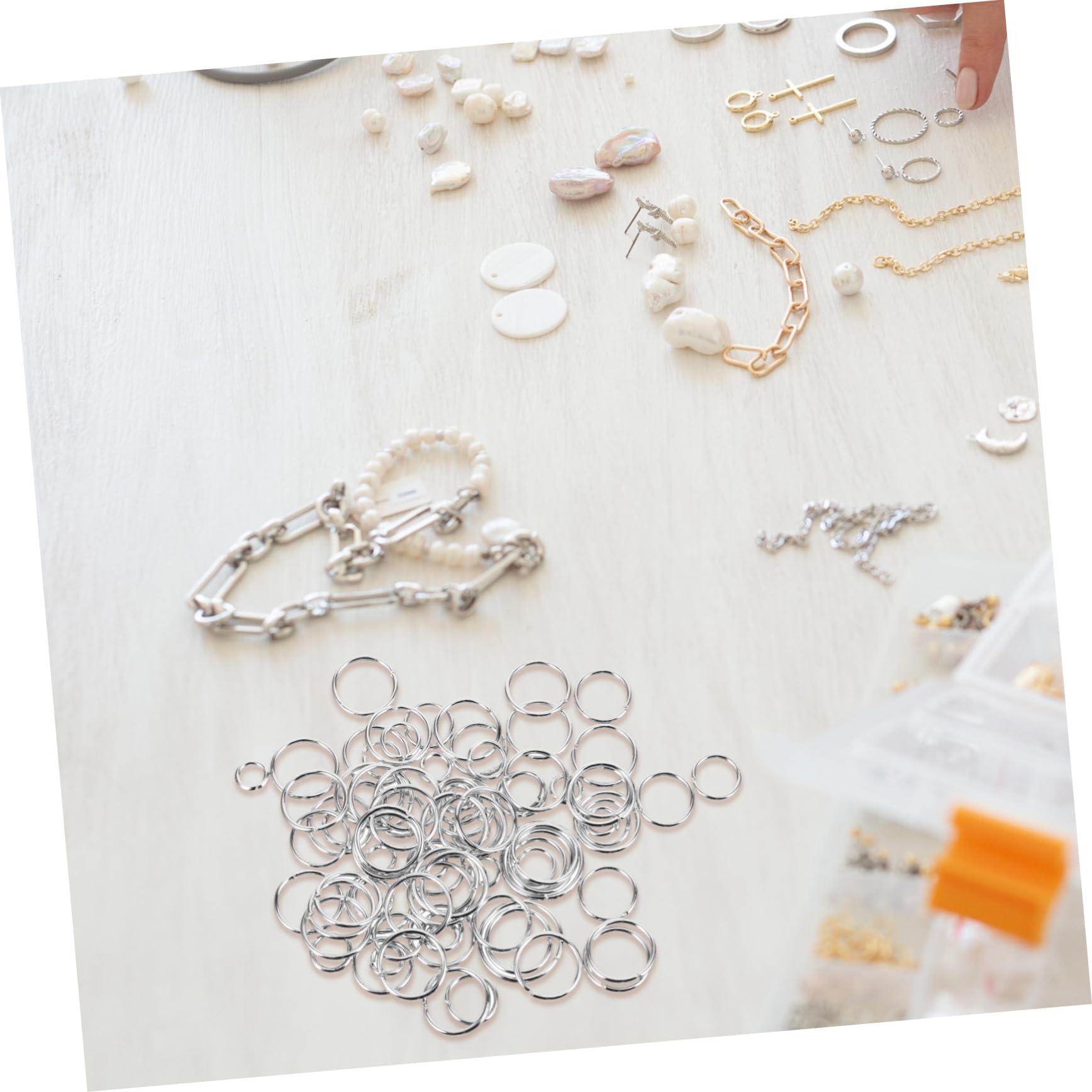 VILLCASE 6000stücke Sprungringe Für Schmuckherstellung Robuste Eisen Verbindungselemente Für Armbänder Halsketten Und Projekte Praktisches Für Kreative Bastler