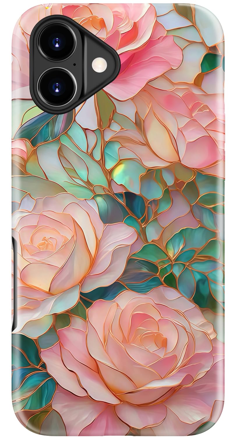Goodon for iPhone 17 Pro Max Case Cute, Preppy Floral Design,Slim Silicone Protective Hard Cover, Wireless Charging Compatible Aesthetic Glossy Y2K Phone Cases for Women Girls, Marbled Floral Veins — view 71