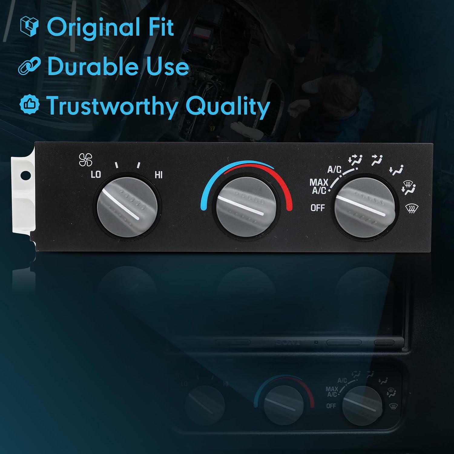 A/C Heater Climate Control Module Panel Compatible with Chevrolet & GMC Vehicles - 1996-2014 Savana Express 1500, 1996-2024 Savana Express 2500 3500, 2003-2009 C4500/C5500 Kodiak Topkick