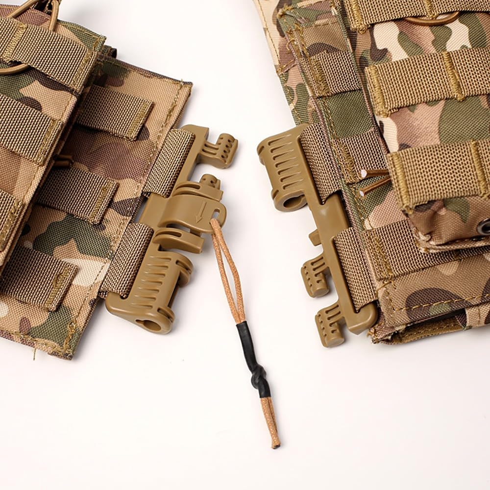 Chaleco Táctico con Bolsillos Modulares Multifuncionales, Sistema MOLLE de Liberación Rápida, Chaleco Ajustable con Gran Capacidad de Almacenamiento para Outdoor