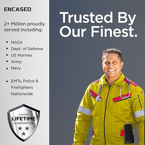 Miniatura 10 de Encased Galaxy S10 Plus - Funda con clip para cinturón (DuraClip 2019) Funda de agarre delgada con soporte para Samsung Galaxy S10+ (negro)