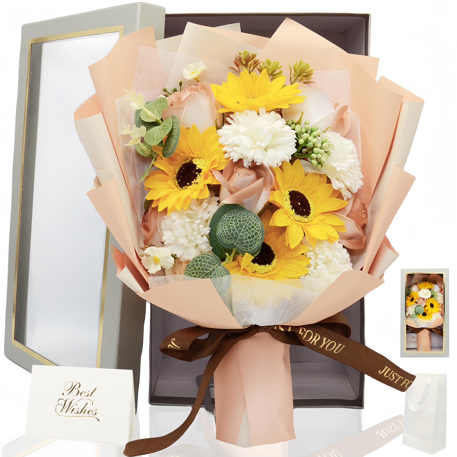 Amazon｜ソープフラワー バラ 花束造花 枯れない花 母の日ギフト 石鹸