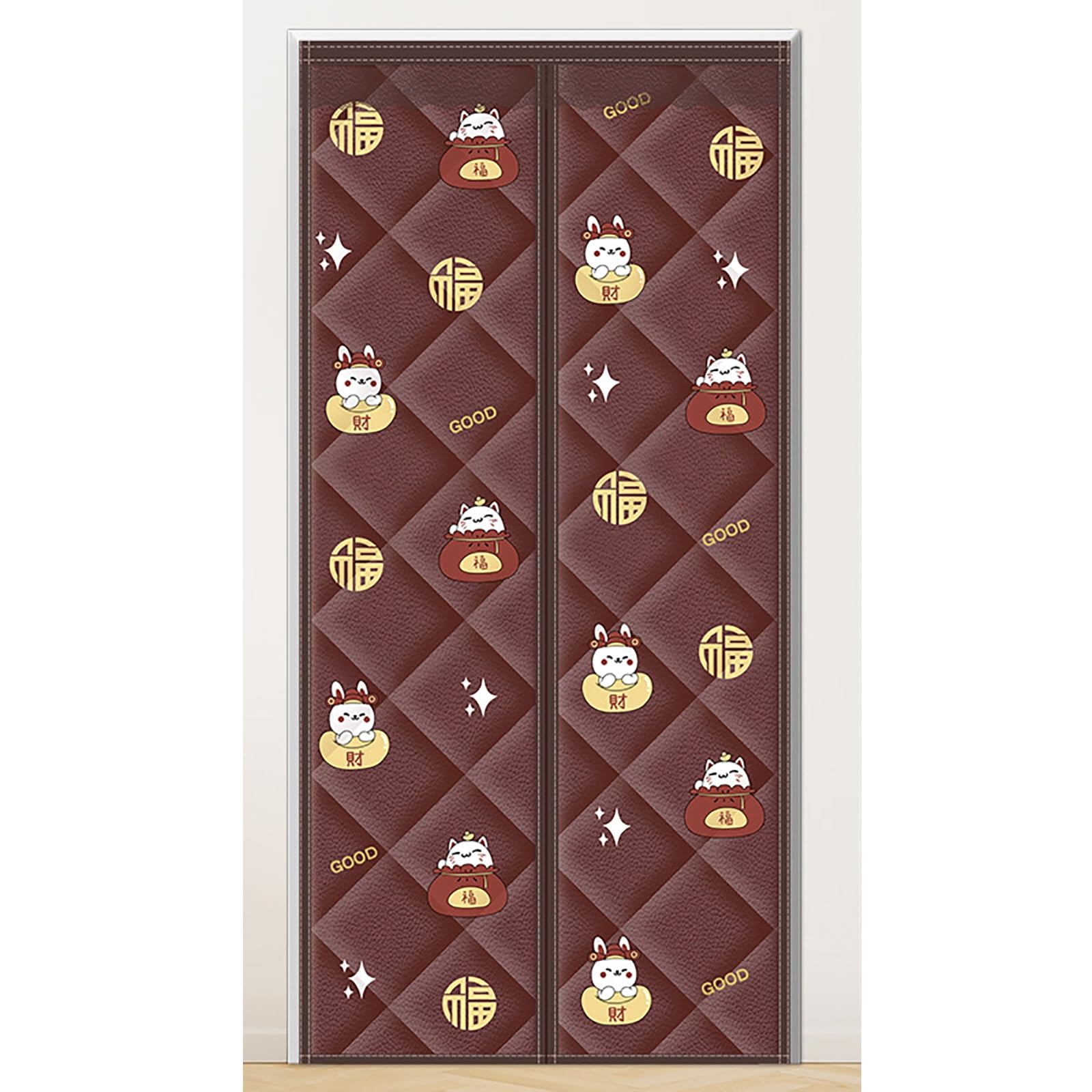 VFDVSWZSA door curtain, Warm Windproof Curtains, Thickened Soundproof Door, Suitable for Home and Commercial Use in Winter(Rabbit Pattern,80 * 220cm/31.5 * 86.6in)