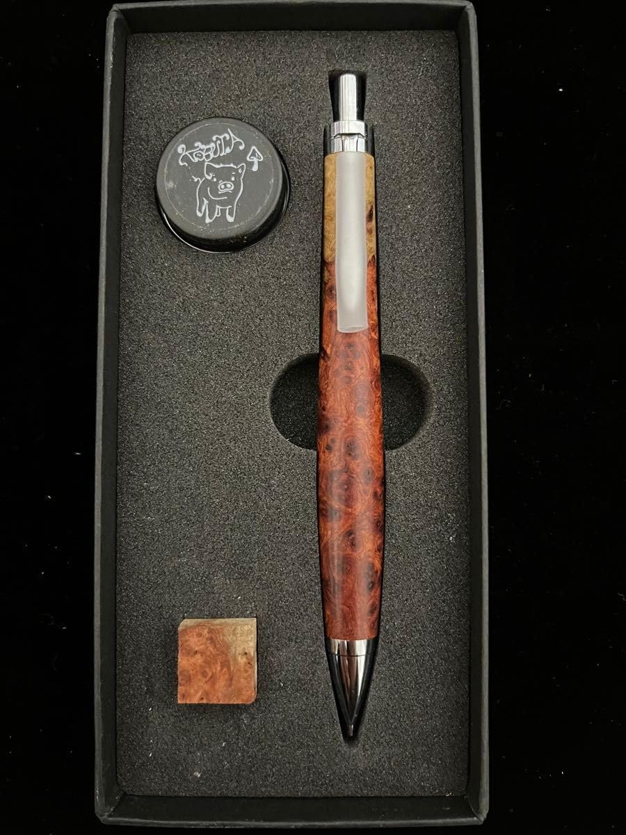 こぶた工房 シャープペンシル 花梨瘤紅白24時間以内発送】こぶた工房