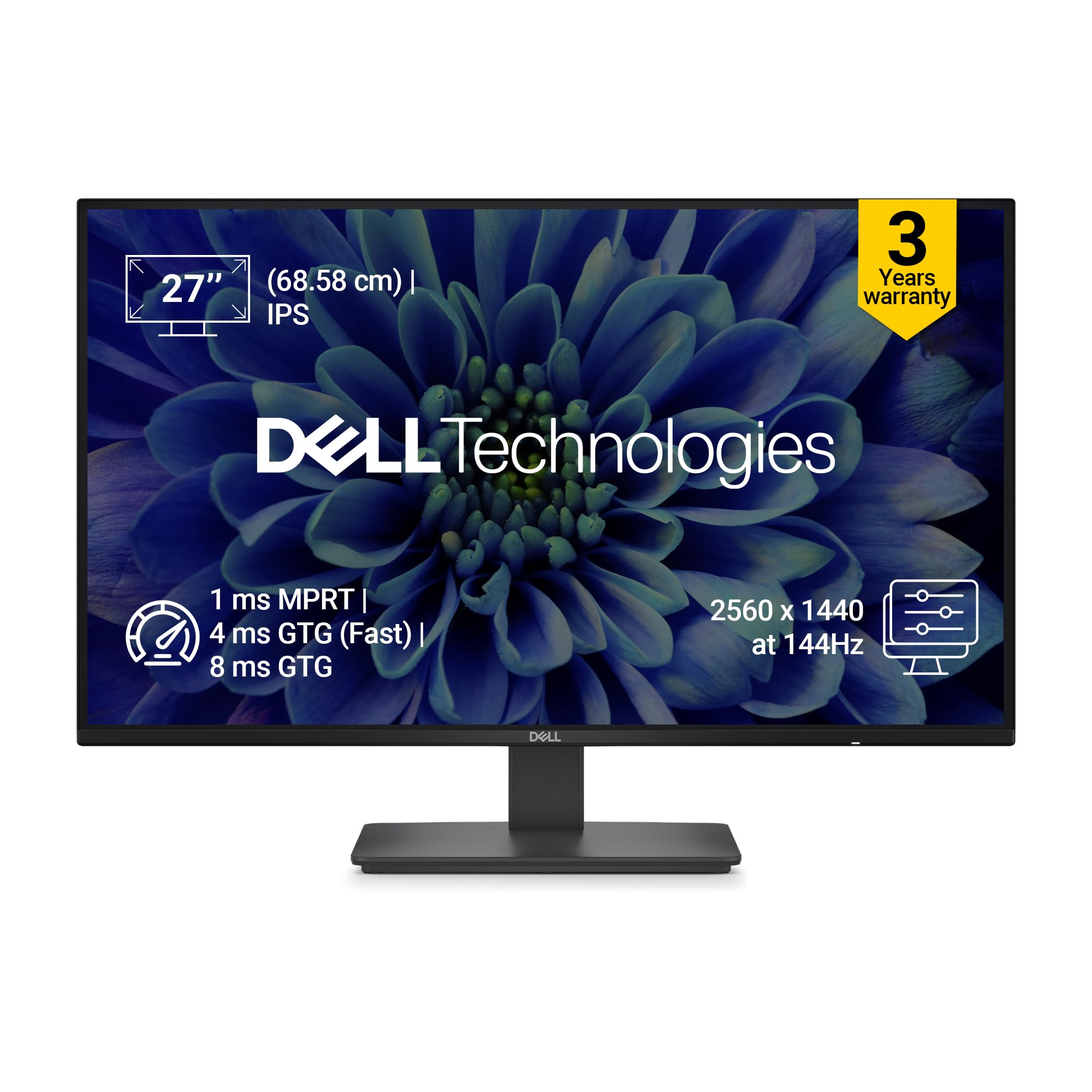 Dell SE2726D 27 inch (68.58 cm) QHD IPS Display, 144Hz Refresh, AMD FreeSync, Eye Comfort Technology, Flicker-Free, HDMI/DP Connectivity, Elegant Design for Work & Play-image-37