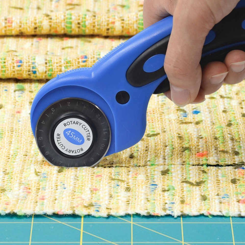 45mm Rotary Cutter Set for Sewing Fabric Leather Quilting Tools with 5